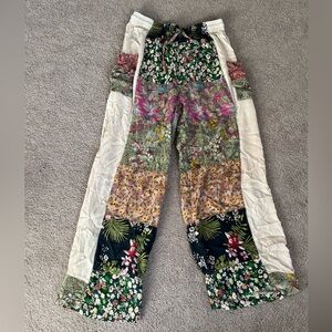 Patchwork bohemian floral pants